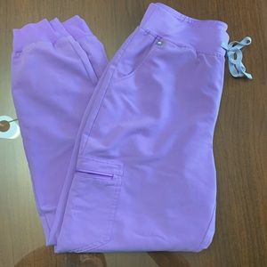 Figs Zamora Jogger Scrub Pants Medium in Lilac Dawn EUC